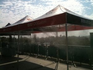 Cool Zone LLC - 10′ x 10′ Mid Pressure Misting Tent - Dodger-Stadium